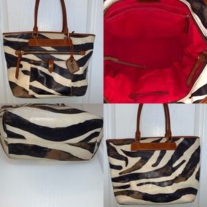 Vintage Zebra Dooney and Bourke Tote
